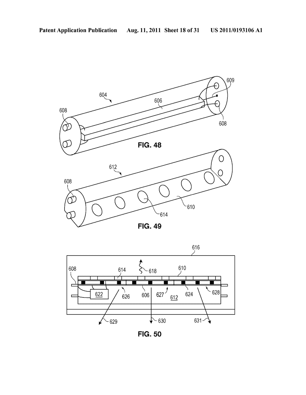 Solid State Light Sheet for General Illumination Having Metal     Interconnector Through Layer for Connecting Dies in Series - diagram, schematic, and image 19