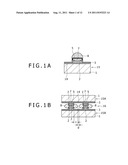 SEMICONDUCTOR DEVICE, CHIP-ON-CHIP MOUNTING STRUCTURE, METHOD OF     MANUFACTURING THE SEMICONDUCTOR DEVICE, AND METHOD OF FORMING THE     CHIP-ON-CHIP MOUNTING STRUCTURE diagram and image