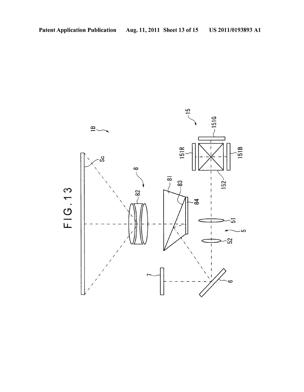 PROJECTOR FOR ACHIEVING A WIDE VARIETY OF GRADATION AND COLOR     REPRESENTATION, PROJECTION SYSTEM, PROGRAM AND RECORDING MEDIUM - diagram, schematic, and image 14