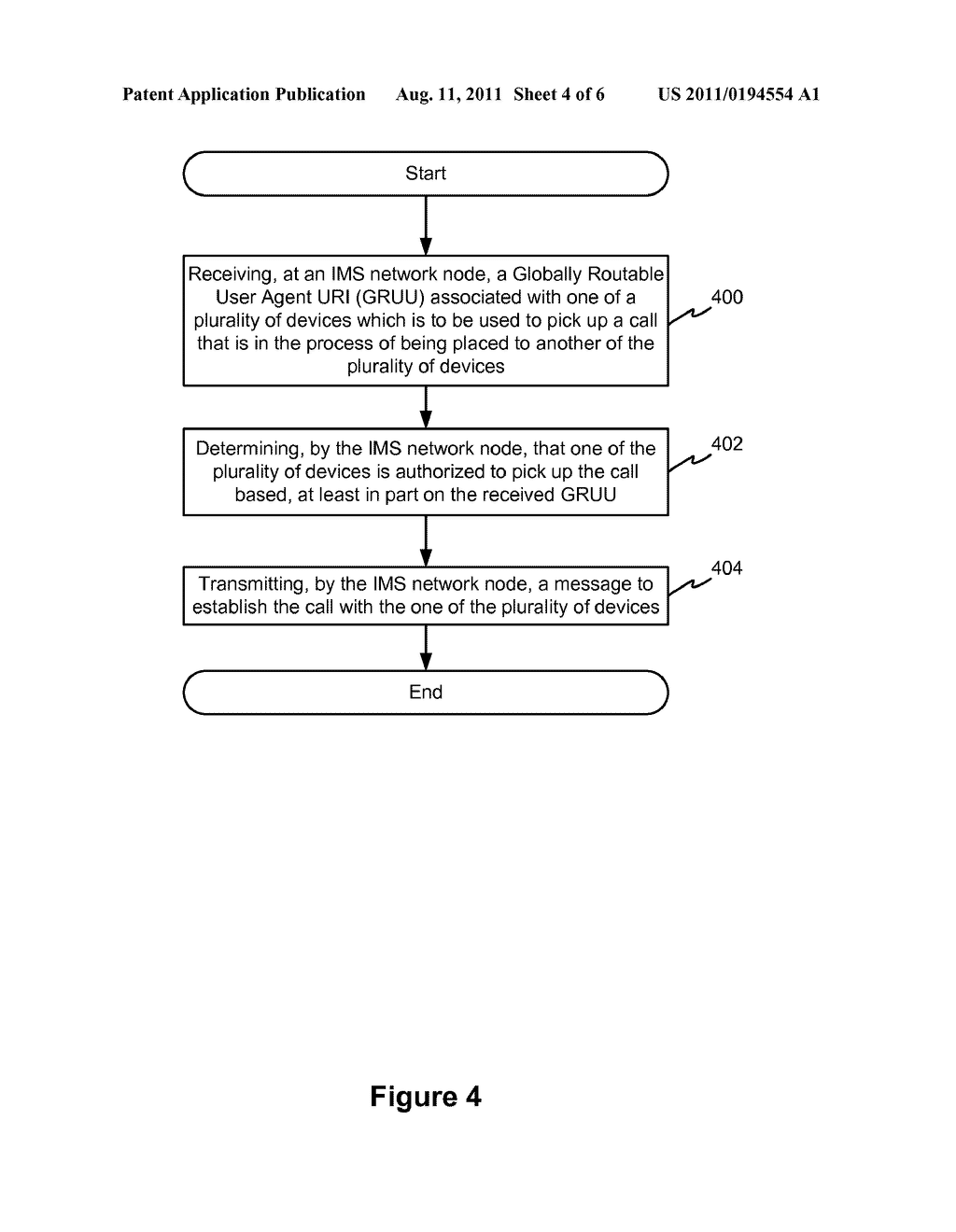 SYSTEMS AND METHODS FOR IMPLEMENTING CALL PICK UP USING GRUU AN IMS     NETWORK - diagram, schematic, and image 05