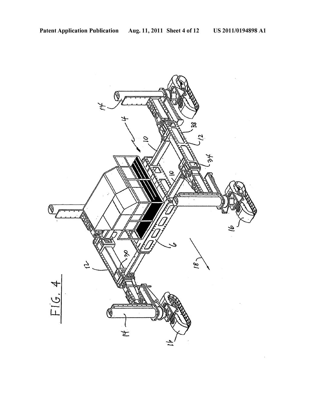 Slipform Paving Machine With Adjustable Length Tractor Frame - diagram, schematic, and image 05