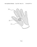 Pivoted athletic glove diagram and image