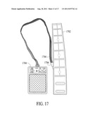 INTERACTIVE ELECTRONIC APPAREL INCORPORATING A GUITAR IMAGE diagram and image