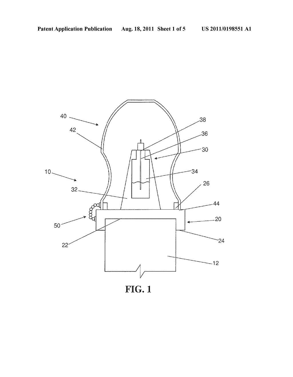 FINIAL WITH CONCEALED TORCH FOR A POST - diagram, schematic, and image 02