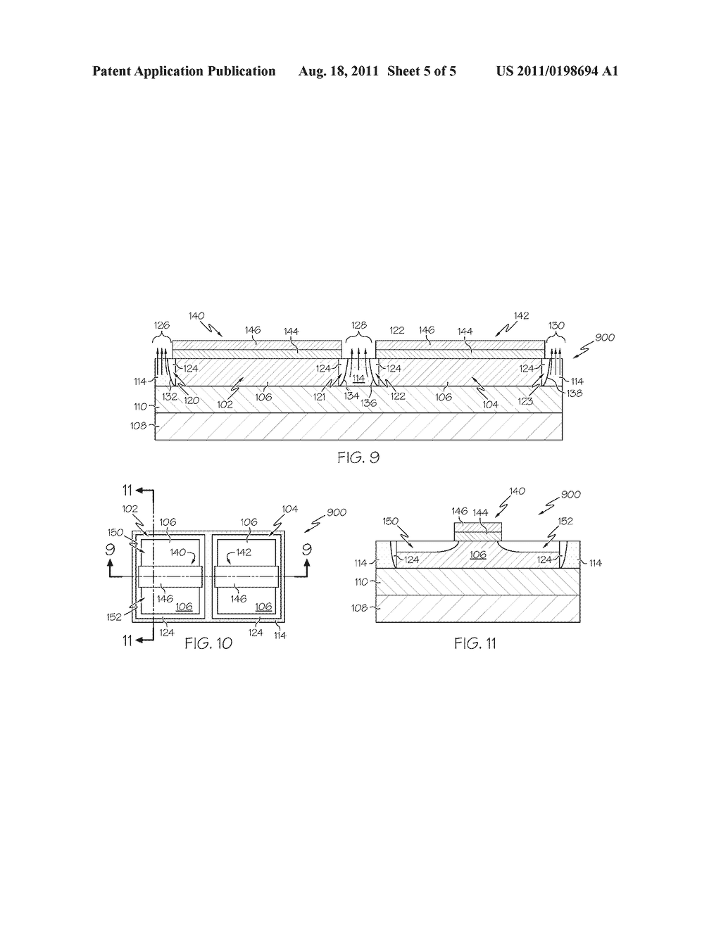 METHODS FOR FORMING BARRIER REGIONS WITHIN REGIONS OF INSULATING MATERIAL     RESULTING IN OUTGASSING PATHS FROM THE INSULATING MATERIAL AND RELATED     DEVICES - diagram, schematic, and image 06