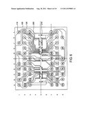 Semiconductor device with a selection circuit selecting a specific pad diagram and image