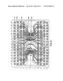 Semiconductor device with a selection circuit selecting a specific pad diagram and image