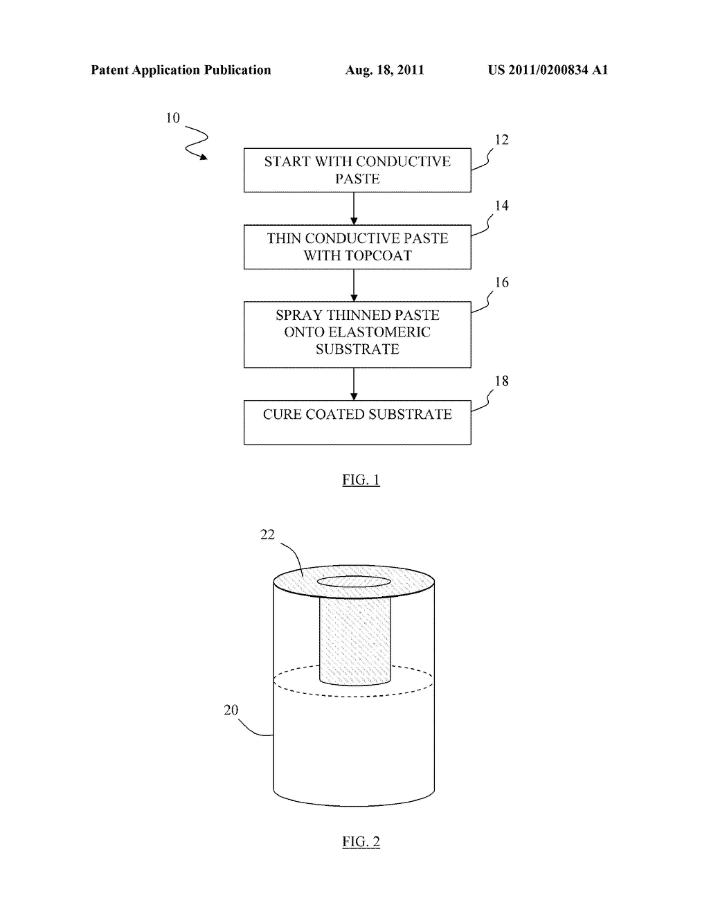 CONDUCTIVE ELASTOMER AND METHOD OF APPLYING A CONDUCTIVE COATING TO     ELASTOMERIC SUBSTRATE - diagram, schematic, and image 02
