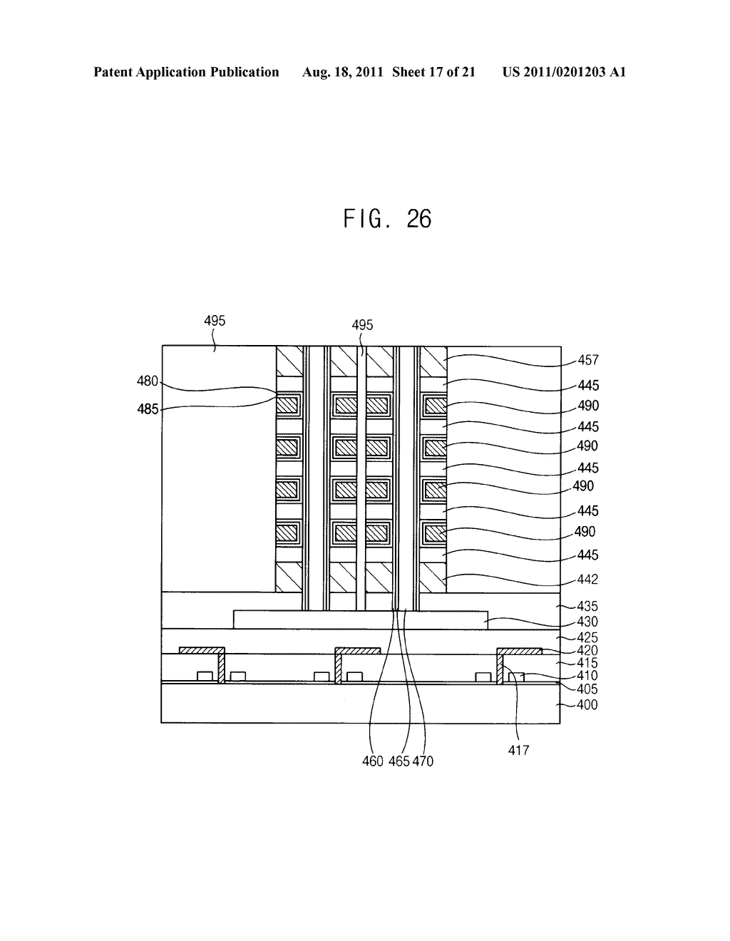 METHODS OF FORMING A HOLE HAVING A VERTICAL PROFILE AND SEMICONDUCTOR     DEVICES HAVING A VERTICAL HOLE - diagram, schematic, and image 18