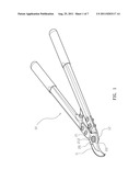 GARDEN SHEAR CUTTING HEAD WITH A LUBRICATED PIVOT diagram and image