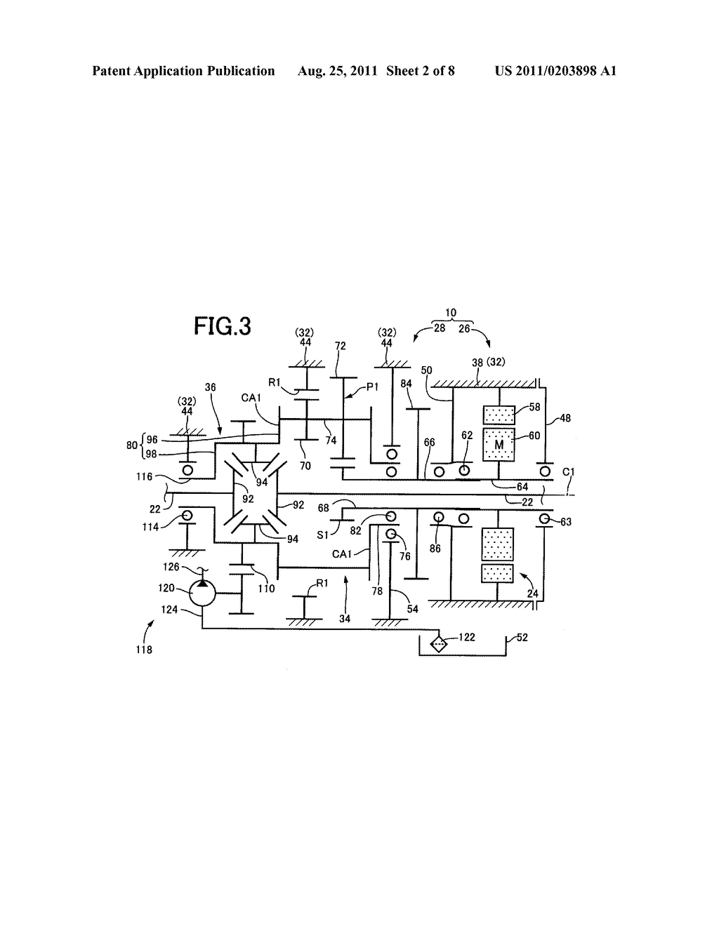 VEHICLE POWER TRANSMISSION DEVICE - diagram, schematic, and image 03