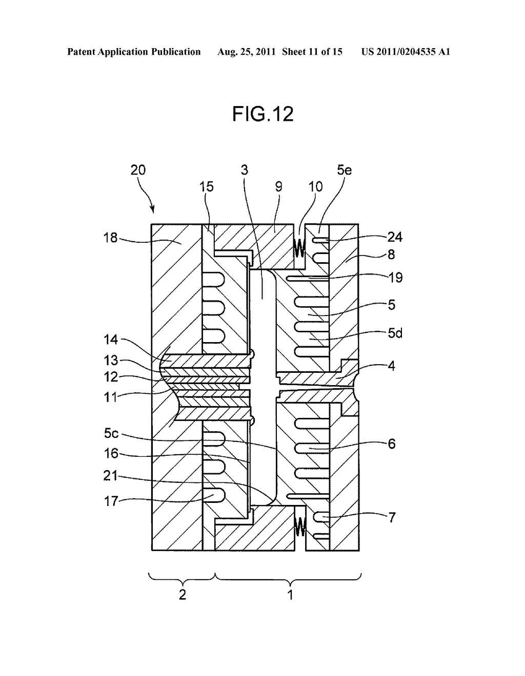 DISK SUBSTRATE MOLDING APPARATUS, DISK SUBSTRATE MOLDING METHOD AND DISK     SUBSTRATE MOLDING DIE - diagram, schematic, and image 12