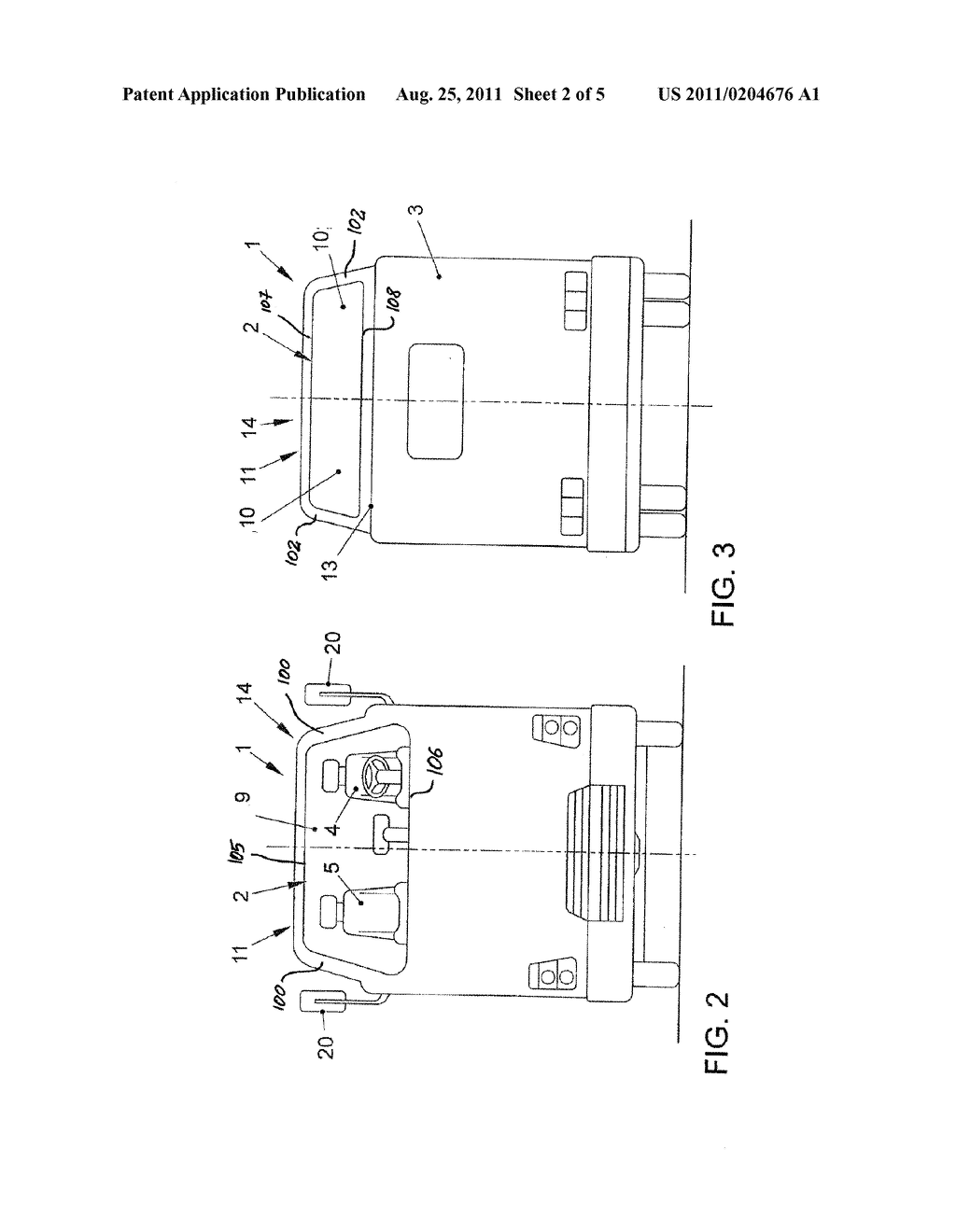 Recreational vehicle with driving and living compartments - diagram, schematic, and image 03