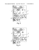 CLOSING DEVICE COMPRISING TWO PAWLS AND A MOTOR-DRIVEN ACTUATING MECHANISM diagram and image