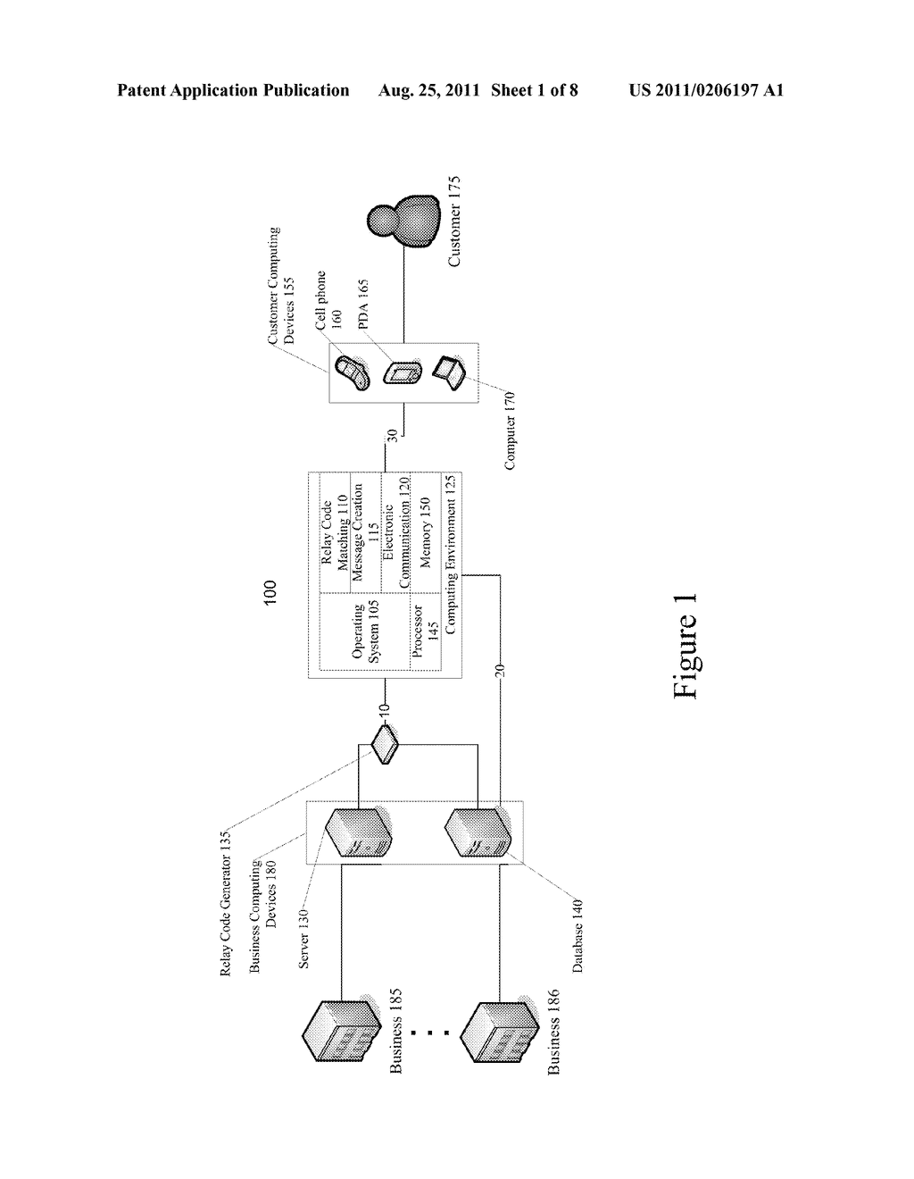 Method and System of Enabling Electronic Communication Without Knowledge     of Receiving Party's Electronic Contact Information - diagram, schematic, and image 02