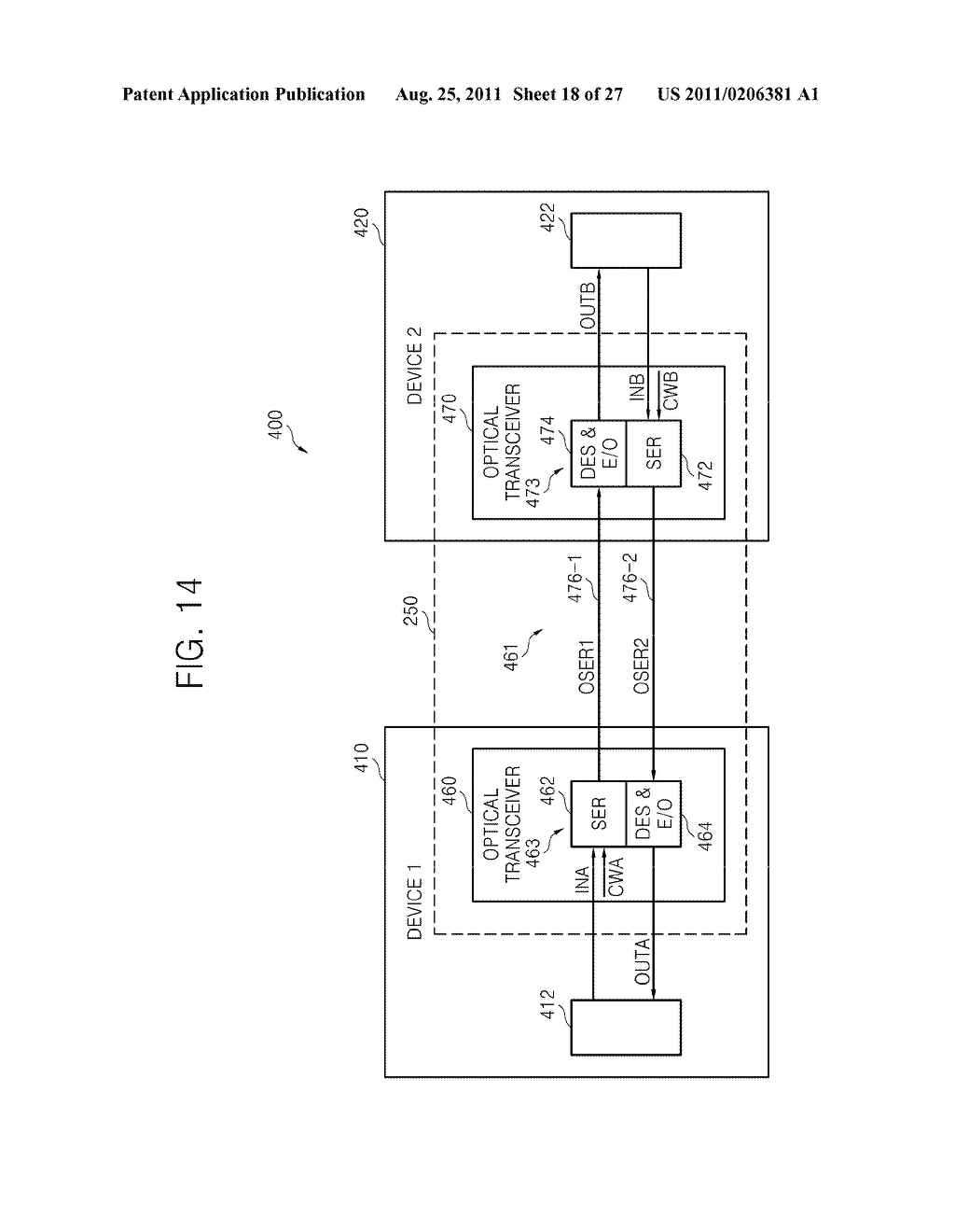 OPTICAL SERIALIZING/DESERIALIZING APPARATUS AND METHOD AND METHOD OF     MANUFACTURING SAME - diagram, schematic, and image 19