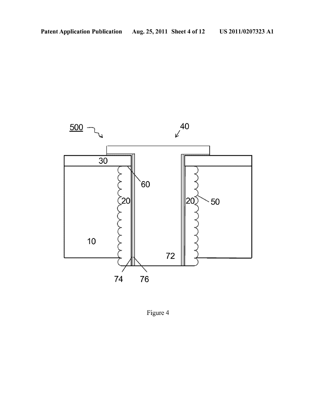 Method of forming and patterning conformal insulation layer in vias and     etched structures - diagram, schematic, and image 05