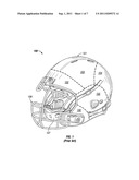 PROTECTIVE SPORTS HELMET WITH ENERGY-ABSORBING PADDING AND A FACEMASK WITH     FORCE-DISTRIBUTING SHOCK ABSORBERS diagram and image