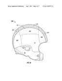 PROTECTIVE SPORTS HELMET WITH ENERGY-ABSORBING PADDING AND A FACEMASK WITH     FORCE-DISTRIBUTING SHOCK ABSORBERS diagram and image