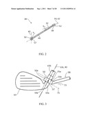 APPARATUS FOR ADJUSTING THE LIE AND LOFT OF A GOLF CLUB HEAD diagram and image