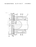 CONTINUOUS CASTING DEVICE AND MOLTEN METAL POURING NOZZLE diagram and image