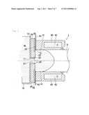 CONTINUOUS CASTING DEVICE AND MOLTEN METAL POURING NOZZLE diagram and image