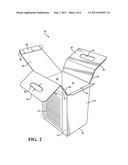 RIGIID CORRUGATED EVIDENCE RETAINING ENCLOSURE WITH TAMPER EVIDENT AND     COMBINED ACCESS AND RECLOSURE/RECORDAL INDICIA CAPABILITIES diagram and image