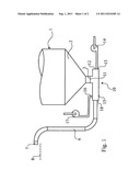 METHOD AND DEVICE FOR OUTPUT OF GRANULATE FROM THE BOTTOM OF A TANK THAT     IN ADDITION TO GRANULATE HOLDS LIQUID diagram and image