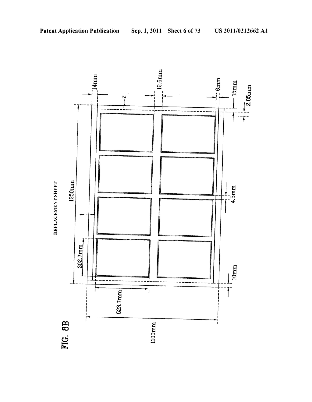 LAYOUT OF LIQUID CRYSTAL DISPLAY PANELS AND SIZE OF MOTHER SUBSTRATE - diagram, schematic, and image 07