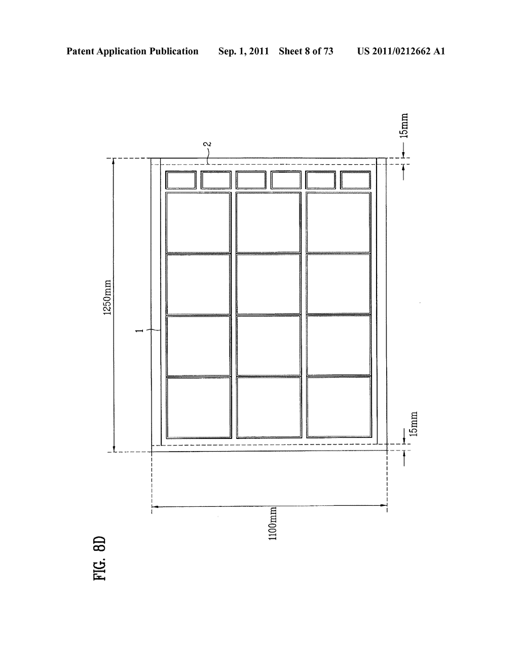 LAYOUT OF LIQUID CRYSTAL DISPLAY PANELS AND SIZE OF MOTHER SUBSTRATE - diagram, schematic, and image 09