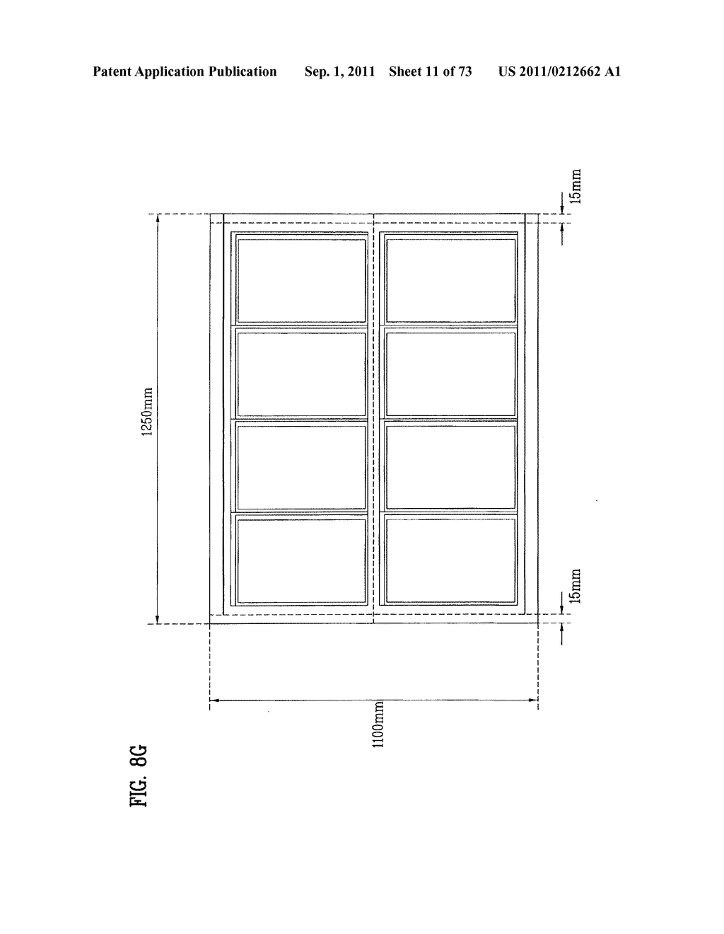 LAYOUT OF LIQUID CRYSTAL DISPLAY PANELS AND SIZE OF MOTHER SUBSTRATE - diagram, schematic, and image 12