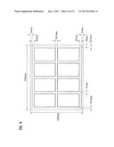 LAYOUT OF LIQUID CRYSTAL DISPLAY PANELS AND SIZE OF MOTHER SUBSTRATE diagram and image