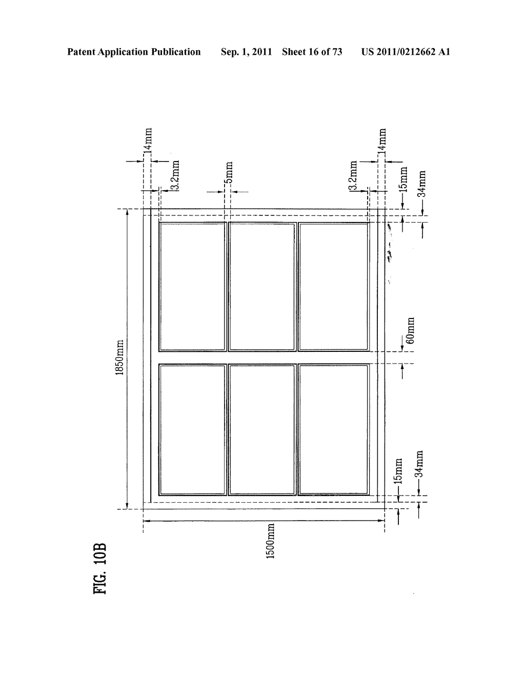 LAYOUT OF LIQUID CRYSTAL DISPLAY PANELS AND SIZE OF MOTHER SUBSTRATE - diagram, schematic, and image 17