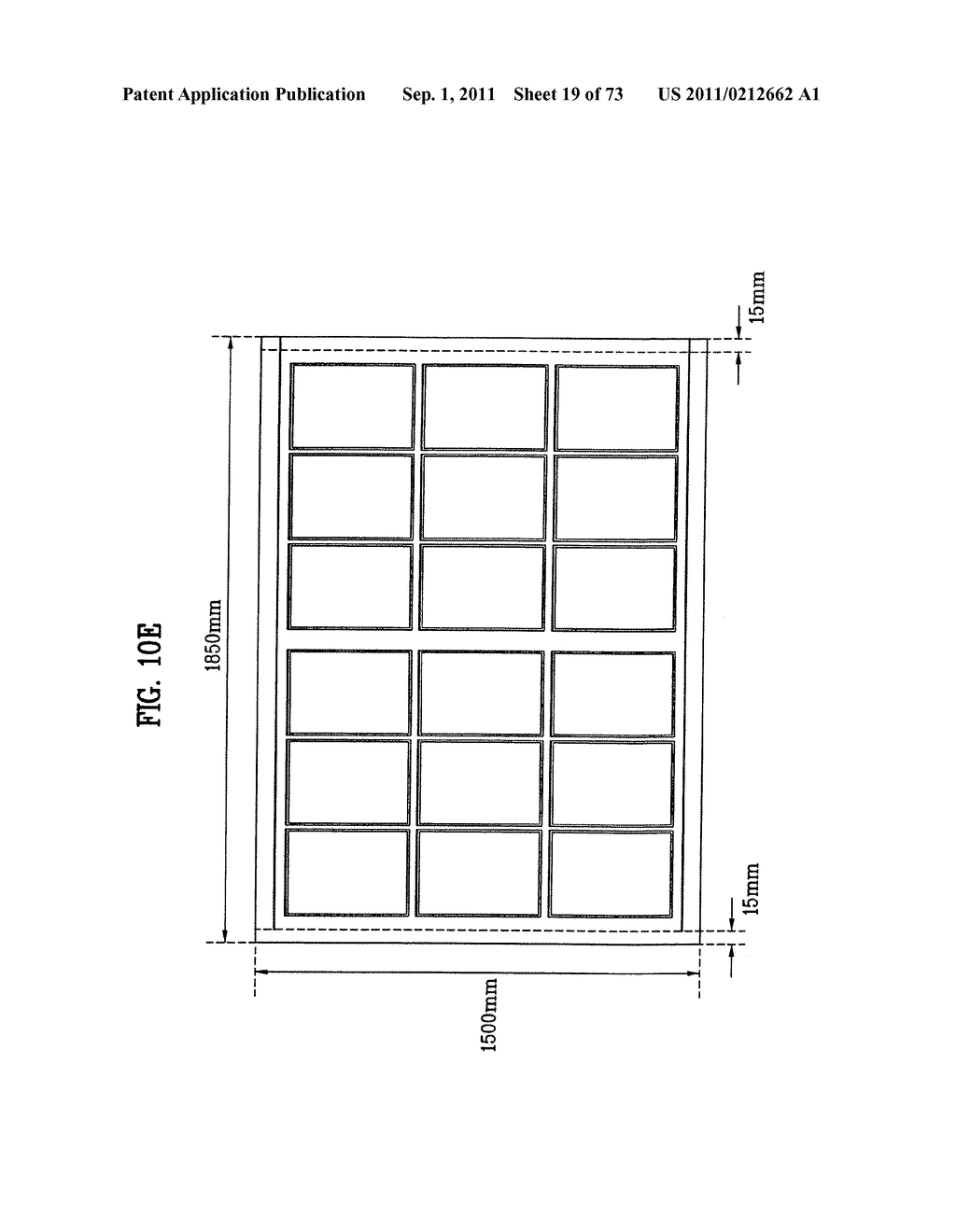 LAYOUT OF LIQUID CRYSTAL DISPLAY PANELS AND SIZE OF MOTHER SUBSTRATE - diagram, schematic, and image 20