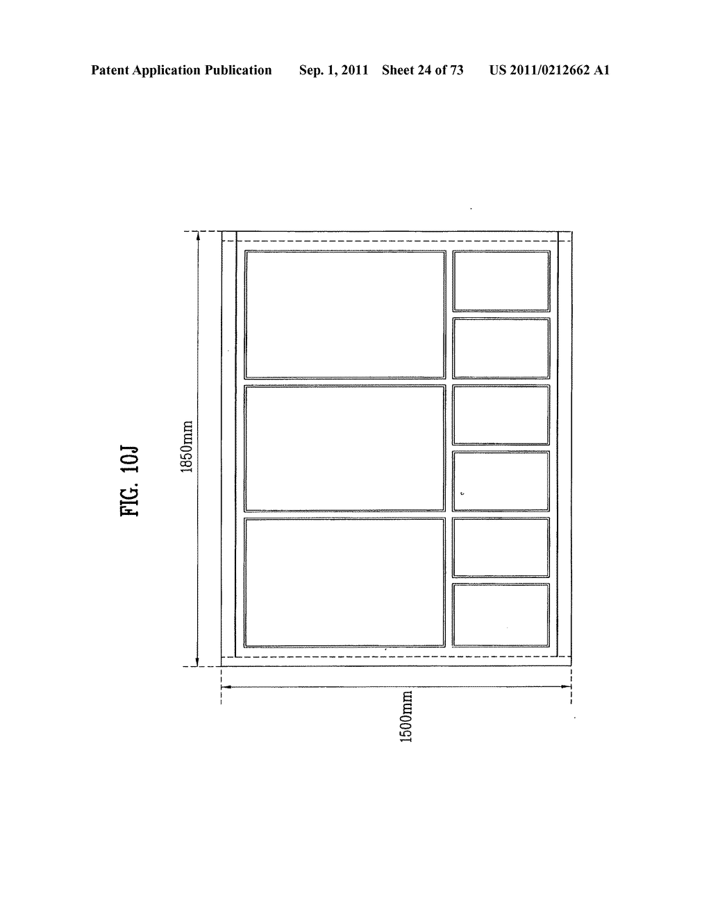 LAYOUT OF LIQUID CRYSTAL DISPLAY PANELS AND SIZE OF MOTHER SUBSTRATE - diagram, schematic, and image 25