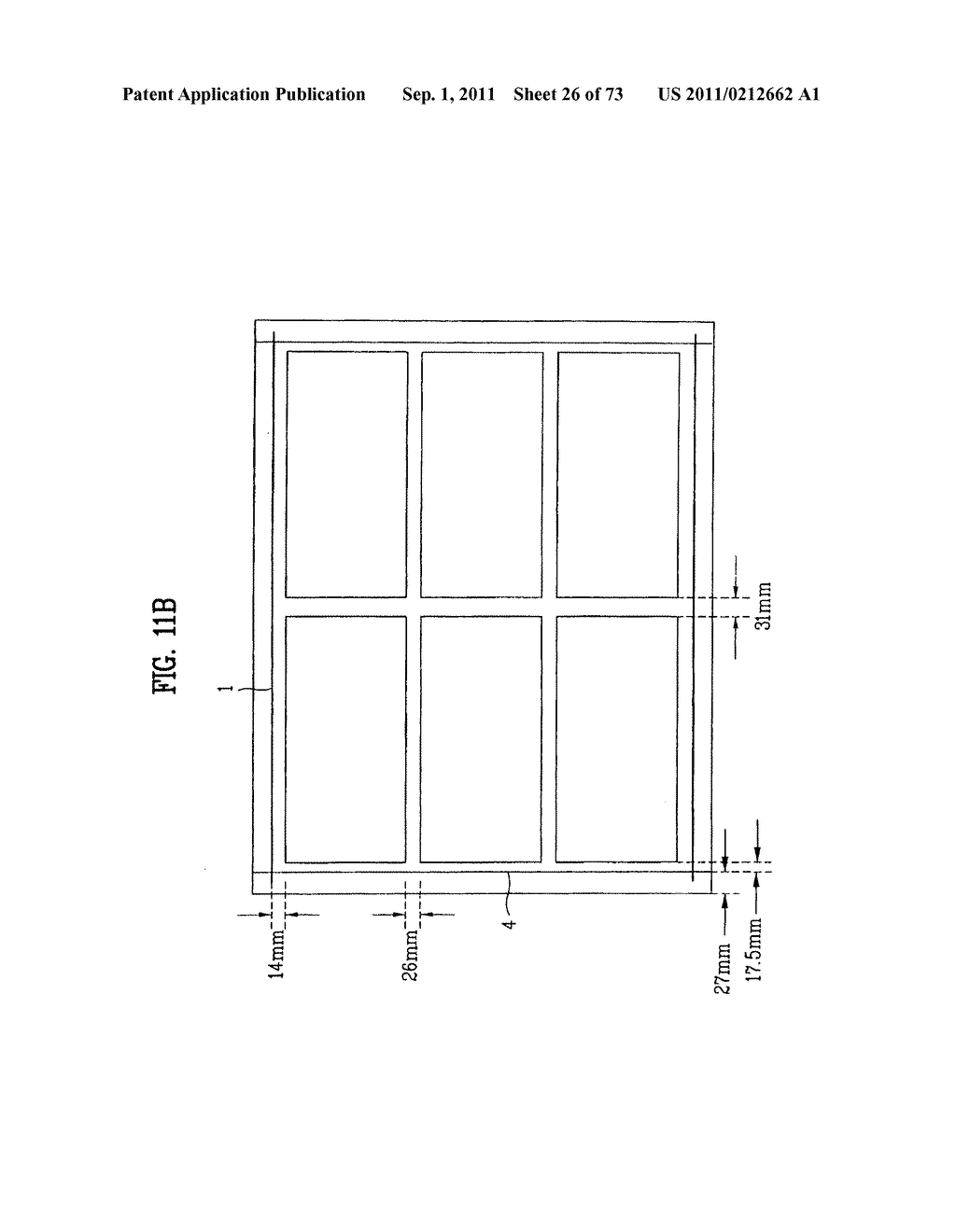 LAYOUT OF LIQUID CRYSTAL DISPLAY PANELS AND SIZE OF MOTHER SUBSTRATE - diagram, schematic, and image 27