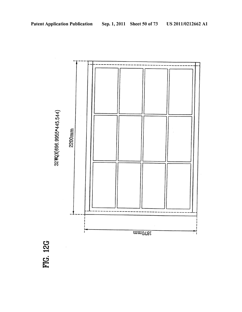 LAYOUT OF LIQUID CRYSTAL DISPLAY PANELS AND SIZE OF MOTHER SUBSTRATE - diagram, schematic, and image 51