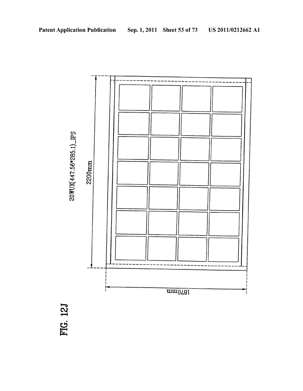 LAYOUT OF LIQUID CRYSTAL DISPLAY PANELS AND SIZE OF MOTHER SUBSTRATE - diagram, schematic, and image 54