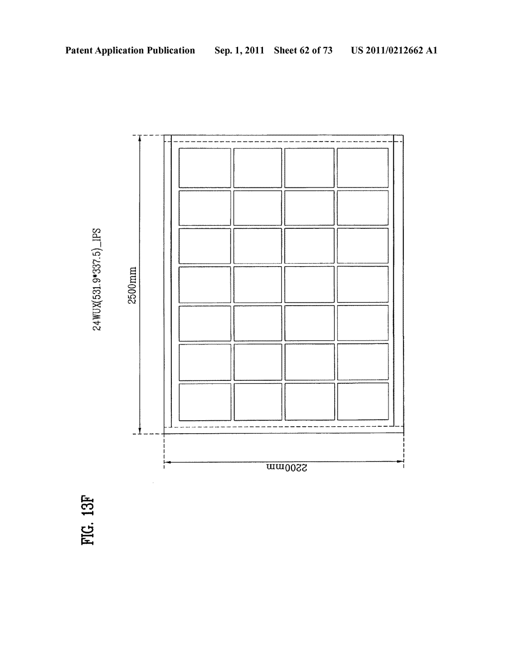 LAYOUT OF LIQUID CRYSTAL DISPLAY PANELS AND SIZE OF MOTHER SUBSTRATE - diagram, schematic, and image 63