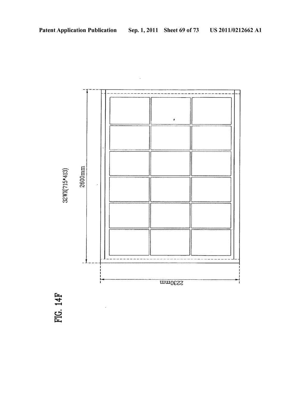 LAYOUT OF LIQUID CRYSTAL DISPLAY PANELS AND SIZE OF MOTHER SUBSTRATE - diagram, schematic, and image 70