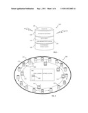 SELF-CONTAINED, SYNCHRONIZED DATA COMMUNICATION SYSTEM NODES AS     STAND-ALONE PODS OR EMBEDDED IN CONCRETE WALKWAYS AND IN WALLS AT PUBLIC     VENUES INCLUDING SPORTS AND ENTERTAINMENT VENUES diagram and image