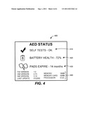 Method for Presenting Current and Stored ECG Waveforms on a Portable,     External Defibrillator diagram and image