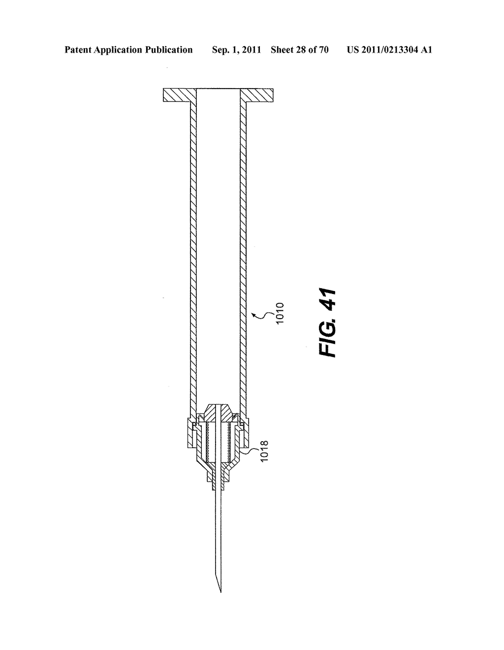 RETRACTABLE NEEDLE ASSEMBLY UTILIZING A STANDARD INTERFACE AND SYRINGE     UTILIZING THE SAME - diagram, schematic, and image 29