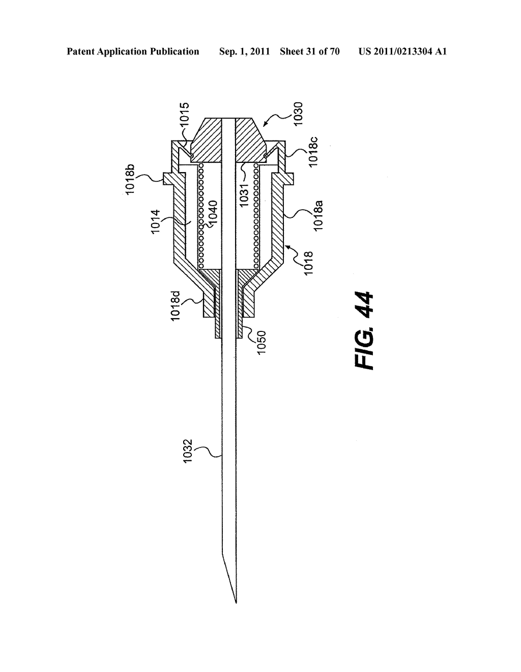 RETRACTABLE NEEDLE ASSEMBLY UTILIZING A STANDARD INTERFACE AND SYRINGE     UTILIZING THE SAME - diagram, schematic, and image 32