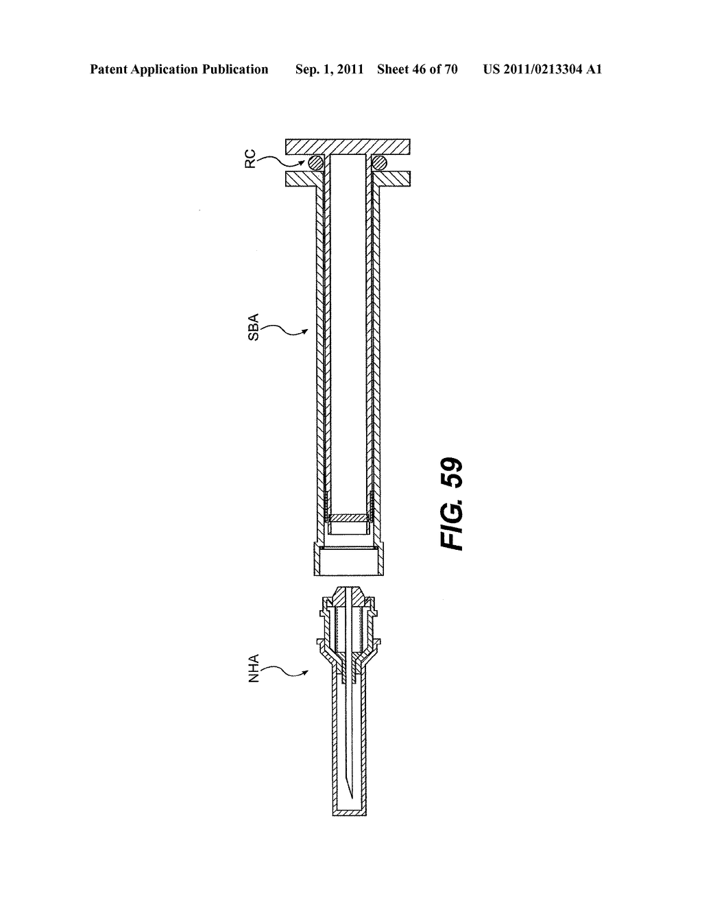 RETRACTABLE NEEDLE ASSEMBLY UTILIZING A STANDARD INTERFACE AND SYRINGE     UTILIZING THE SAME - diagram, schematic, and image 47