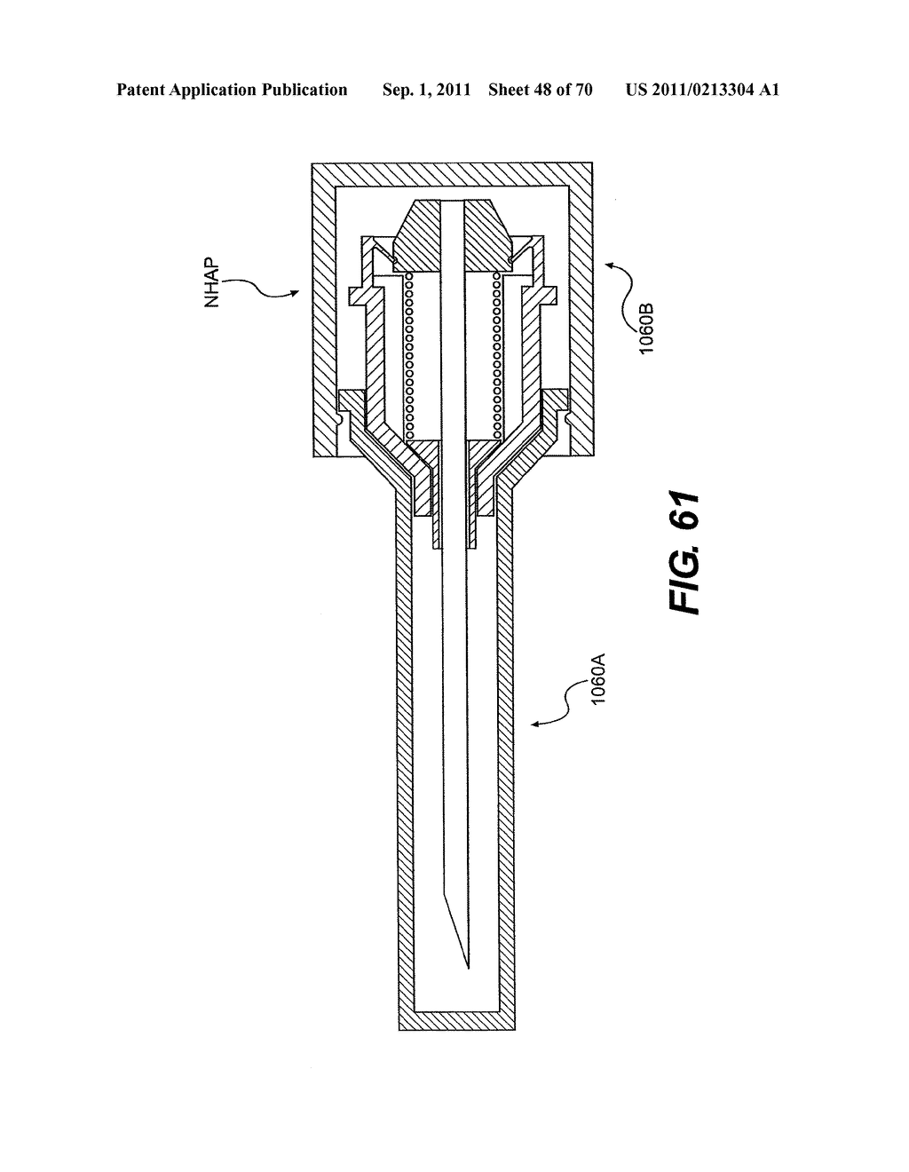 RETRACTABLE NEEDLE ASSEMBLY UTILIZING A STANDARD INTERFACE AND SYRINGE     UTILIZING THE SAME - diagram, schematic, and image 49