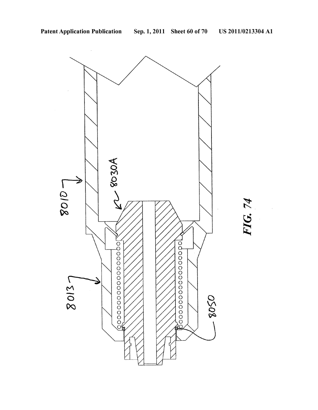 RETRACTABLE NEEDLE ASSEMBLY UTILIZING A STANDARD INTERFACE AND SYRINGE     UTILIZING THE SAME - diagram, schematic, and image 61