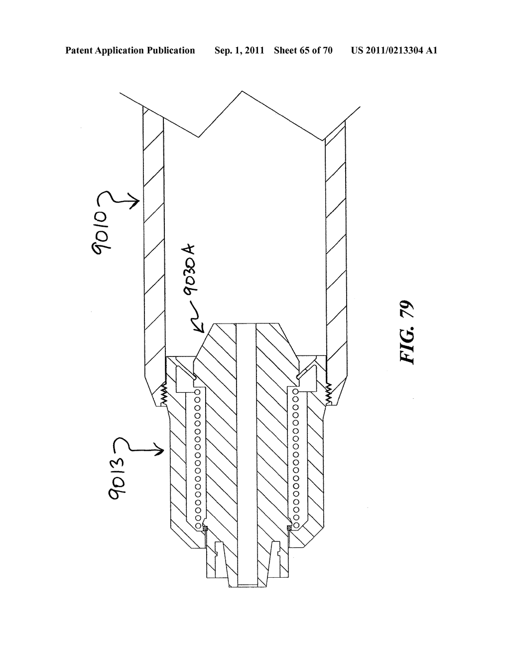 RETRACTABLE NEEDLE ASSEMBLY UTILIZING A STANDARD INTERFACE AND SYRINGE     UTILIZING THE SAME - diagram, schematic, and image 66