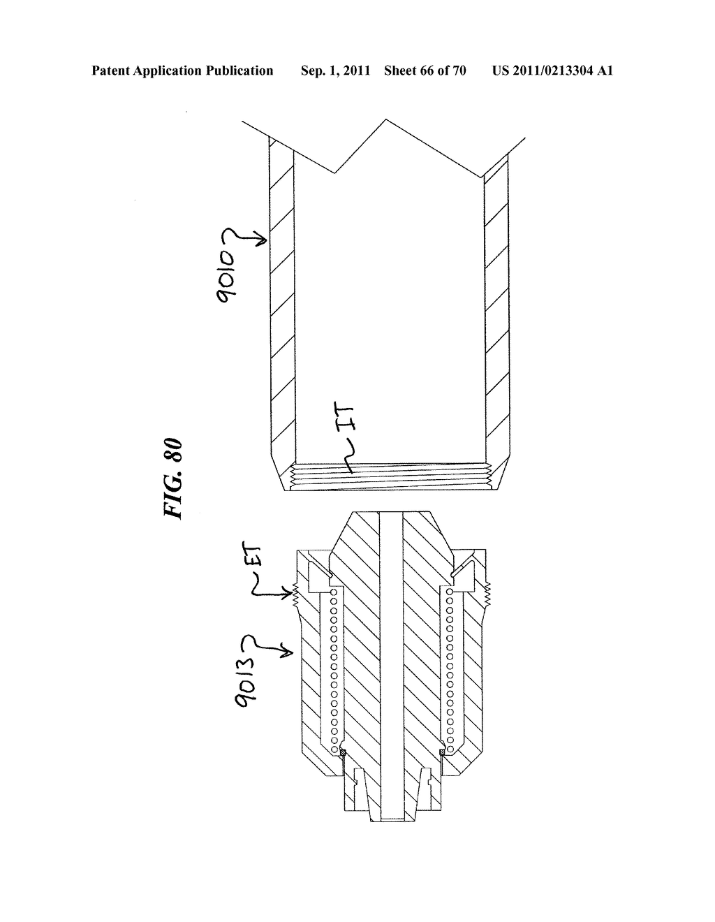 RETRACTABLE NEEDLE ASSEMBLY UTILIZING A STANDARD INTERFACE AND SYRINGE     UTILIZING THE SAME - diagram, schematic, and image 67