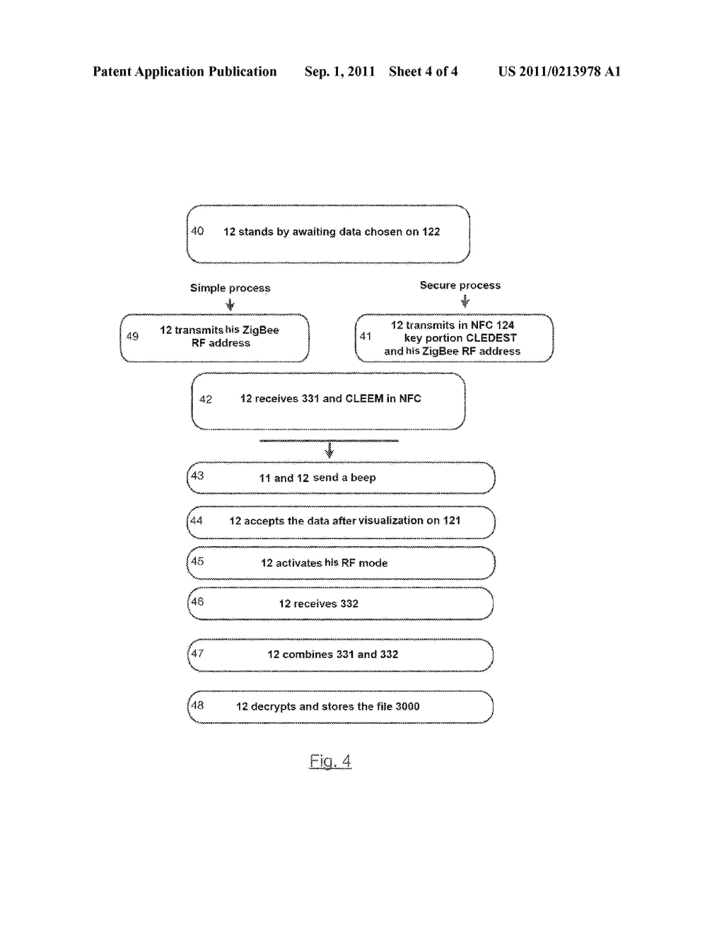 SECURE METHODS OF TRANSMITTING AND RECEIVING DATA BETWEEN TERMINALS     COMPRISING NEAR-FIELD COMMUNICATION, AND CORRESPONDING TERMINALS - diagram, schematic, and image 05